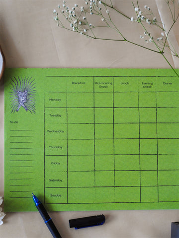Gond Waghoba Gajoba Menu Planner Green