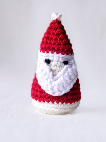 Santa Hanging Red And White