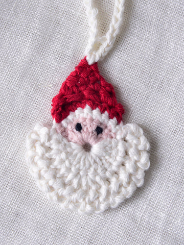 Santa Flat Double Sided Hanging Red And White