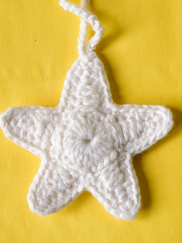 Star Stuffed Hanging White