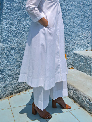 Sunkissed white basic pyjama with pockets House of Moxa