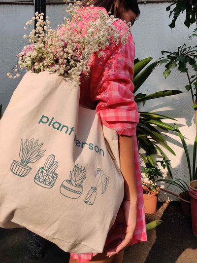 Plant Person Canvas Tote Bag Patrah