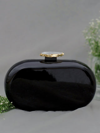 The Black Baroque Capsule Clutch - White Stone Label Sneha