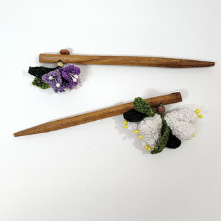 Set of tulip and jasmine hair sticks Ikriit'm