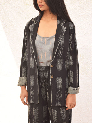 NATIVE, IKAT BLACK JACKET,BLACK SONICA SARNA