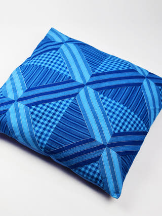 Indigo Applique Cushion Cover Sonica Sarna