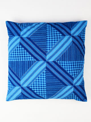 Indigo Applique Cushion Cover Sonica Sarna