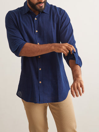 Ocean Handloom shirt Indigo Patrah