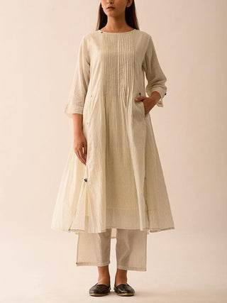  Long Stripe Dress with Lining by Jayati Goenka sold by Flourish