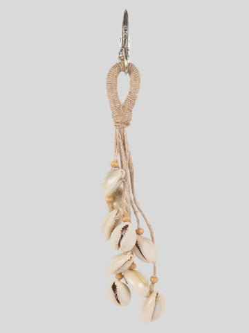 Earthy Cowry And Jute Bag Charm