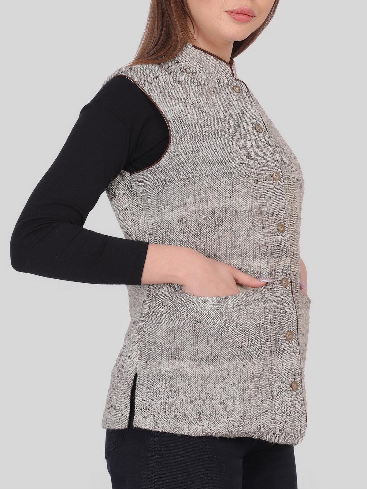 Woolen sleeveless jacket sale