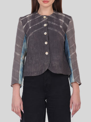 Short Kala Cotton Jacket Grey Indigo Amour