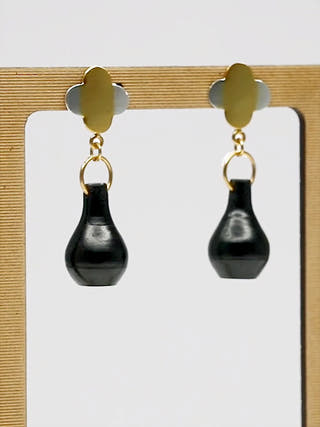 Mehrab Earrings Black Kabbish