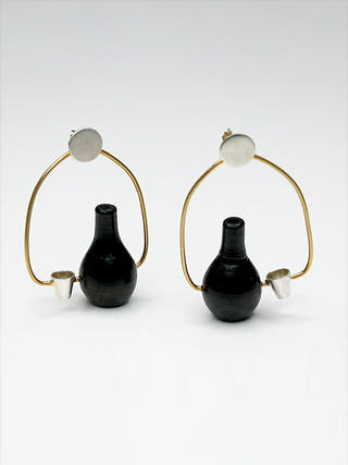 Pyau Earrings Black Kabbish