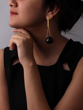 Pyau Terracotta Earrings Black Kabbish