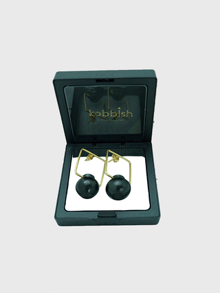 Kalash Earrings Black Kabbish