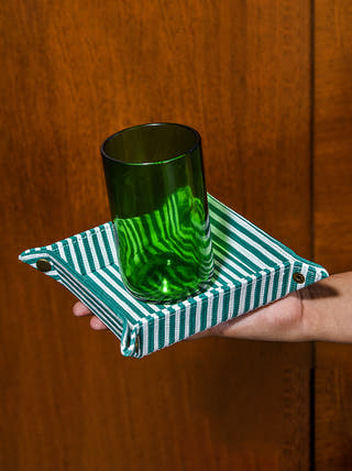 Upcycled Plastic Small Tray Multicoloured Kaarigar Clinic