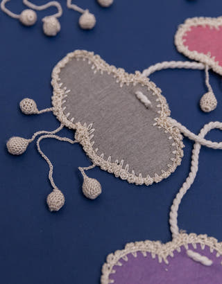 Handmade Kids Room Decor Bunting Clouds Samoolam