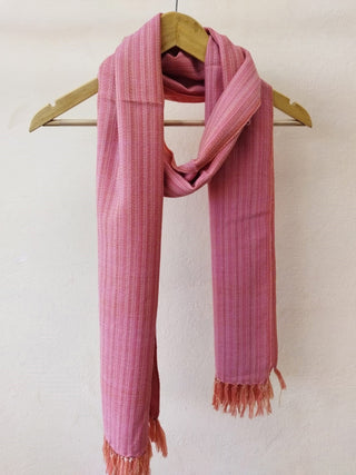 Hand-woven Woollen Stole Pure Merino Wool Pink Kilmora