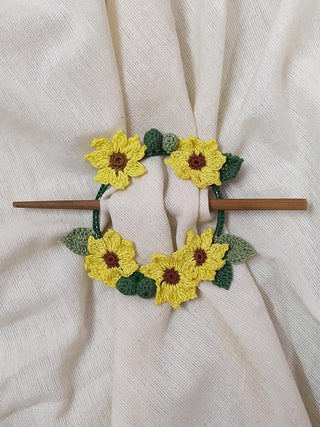 Sunflower Crochet Hair Tie Ikriit'm