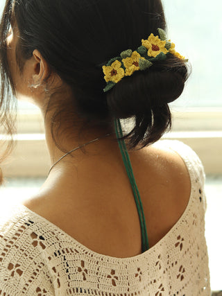 Sunflower Crochet Hair String Ikriit'm