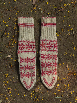 Lahauli Knit Socks Bright Pink Kullvi Whims
