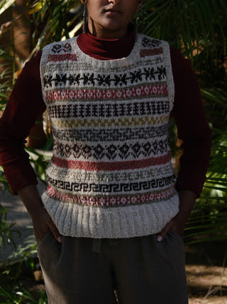 Lahauli Knit Vest Multi Coloured Kullvi Whims