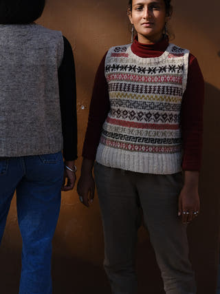 Lahauli Knit Vest Multi Coloured Kullvi Whims