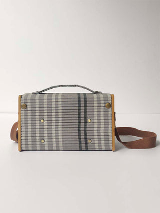 Box Double Lines Sling Clutch Bag Grey Lukka Chuppi