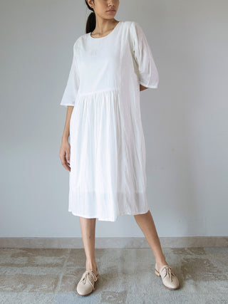 Side Panel Dress White Merakus