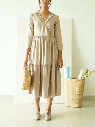 Three Tier Dress Beige Merakus