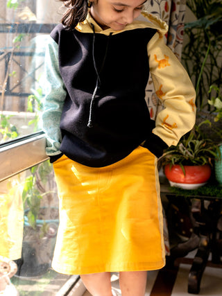 KITTY KAT A-Line Skirt Yellow Miko Lolo