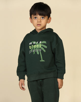 Trees-Please Unisex Hoodie, Dark Green | Planet First Miko Lolo