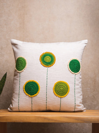 Green Circles Cushion Cover NandniStudio