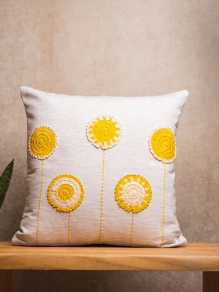Yellow Circles Cushion Cover NandniStudio