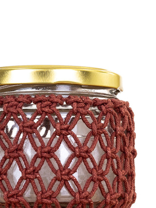 Criss Cross Wide Hand-Knotted Candle Jar One 'O' Eight Knots
