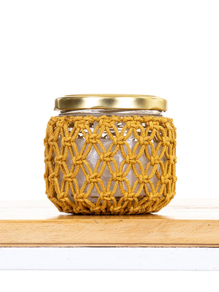 Criss Cross Wide Hand-Knotted Candle Jar One 'O' Eight Knots