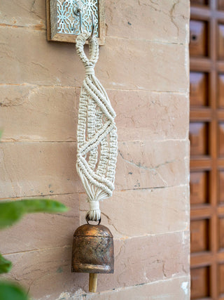 Twist and Twill Hand-Knotted Wind Chime White One 'O' Eight Knots