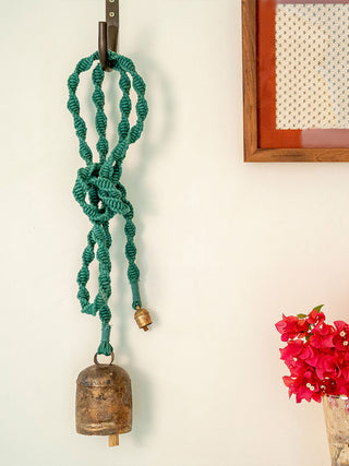 Meander Hand-Knotted Wind Chime with Metal Bell One 'O' Eight Knots