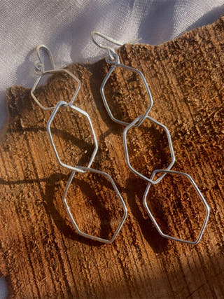 Everyday Wear Hexagonal Danglers Oonth