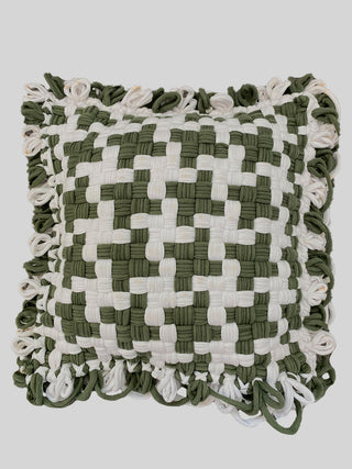 Cushions Olive Green & White P1000