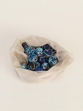 Embroidered Bead Set Sky Blue Padukas Artisans