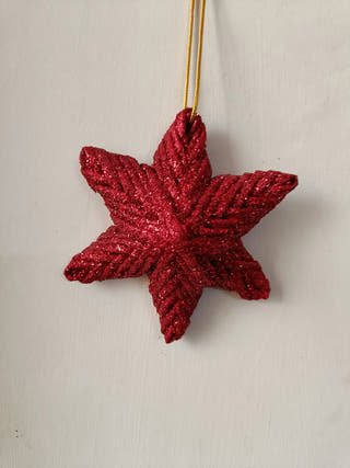 Upcycled Paper Christmas Star Red Paperwings