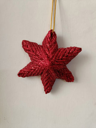 Upcycled Paper Christmas Star Red Paperwings