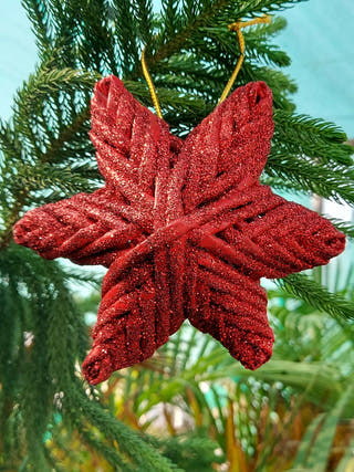 Upcycled Paper Christmas Star Red Paperwings