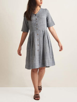  Box Pleat Shirt Dress Easter blue by Patrah sold by Flourish