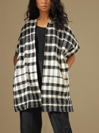 Checks and Stripes Jacket Black and White Paiwand