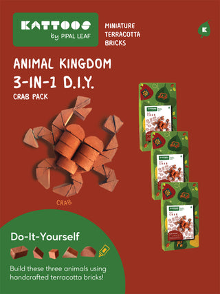 Animal Kingdom 3 In 1 D.I.Y. Crab Pack Kattoos By Pipal Leaf