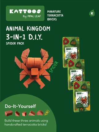 Animal Kingdom 3 In 1 D.I.Y. Spider Pack Pipal Leaf