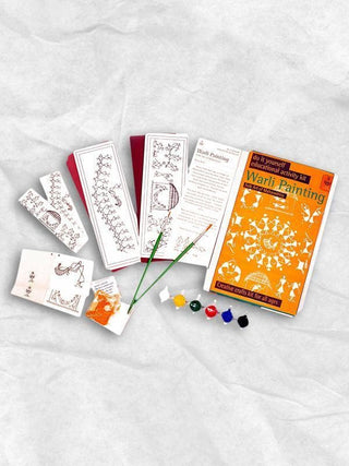  DIY Educational Colouring Kit - Warli Painting of Maharashtra for Young Artists (5 Years +) by Potli sold by Flourish